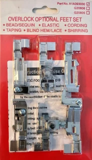 Juki MO-50E and MO-80CB 6 Piece Presser Foot Kit