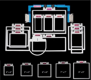 Durkee EZ Frames 17 PC set for the Ricoma 1010 Embroidery Machine