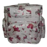 Tutto Serger Accessory Bag with Daisies- Gray