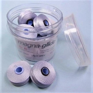 Prewound Bobbin 10pc  Light Grey