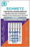 Schmetz 80/12 Chrome Microtex Needles-5 Pack