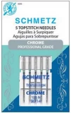 Schmetz 90/14 Chrome Topstitch Needles-5 Pack