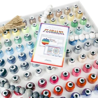 Floriani 120 Rainbow Spectrum Thread Set With FREE Rainbow Software Included