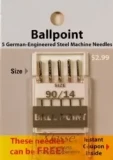 Klasse Ballpoint Needles Size 90/14 - Buy 2 Get 1 FREE