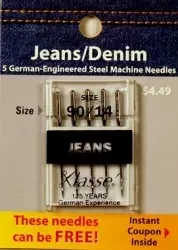 Klasse Denim Needles Size 90/14 - Buy 2 Get 1 FREE