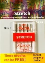 Klasse Stretch Needles Size 75/11 - Buy 2 Get 1 FREE