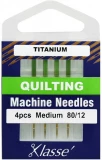 Klasse Titanium Quilting Needles Size 80/12 (AA5106.T)