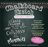 Chalkboard Sketch Embroidery CD w/SVG - Designs by Hope yoder