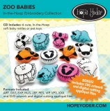 Zoo Babies Embroidery CD w/SVG - Designs by Hope Yoder