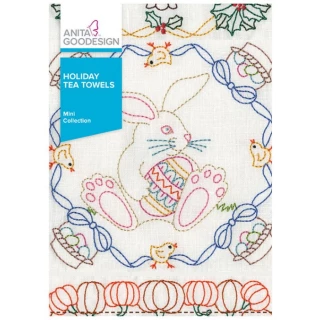 Anita Goodesign Holiday Tea Towels Design Pack 91MAGHD