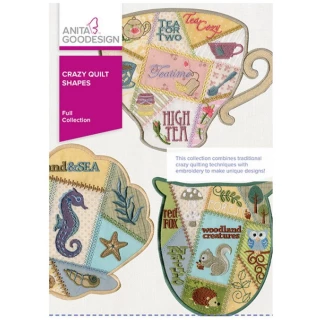 Anita Goodesign Full Collection Crazy Quilt Shapes 214AGHD