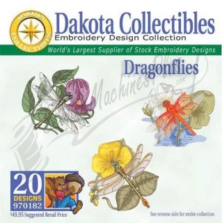 Dakota Collectibles Dragonflies Embroidery Designs - 970182