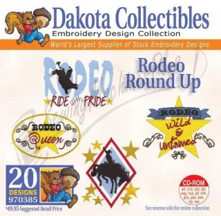 Dakota Collectibles Rodeo Round Up Embroidery Designs - 970385