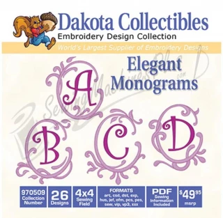 Dakota Collectibles Elegant Monograms 15 5x7 (970509)