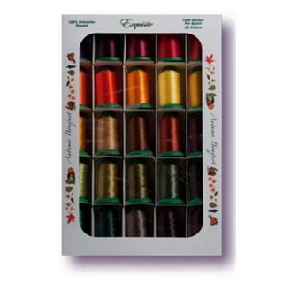 DIME Exquisite Embroidery Thread Kit Autumn- 24 pack 1000M 40wt