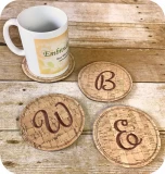 Embroidery Garden Cork Coasters Set