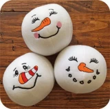 Embroidery Garden Snowman Snowballs Set