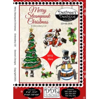 Desirees Designs Merry Steampunk Christmas Embroidery CD