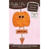 Hello Pumpkin Wall Hangings ITH Machine Embr Desig