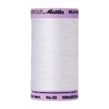 Silk Finish Cotton 50wt 500m 5ct WHITE BOX05