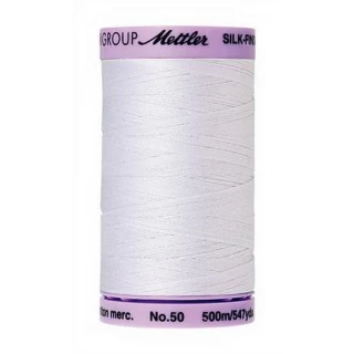 Silk Finish Cotton 50wt 500m 5ct WHITE BOX05