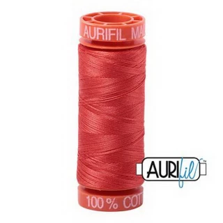 Cotton Mako 50wt 200m Box of 10 LIGHT RED ORANGE