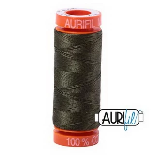 Aurifil Cotton Mako 50wt 200m Pack of 10 DARK GREEN