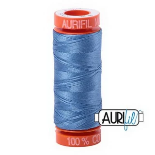 Aurifil Cotton Mako 50wt 200m Pack of 10 LIGHT WEDGEWOOD