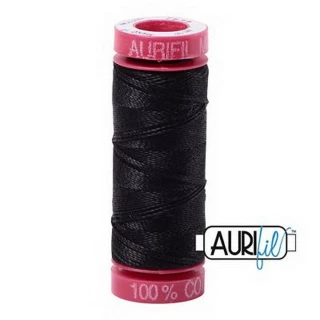 Aurifil Mako 12wt 55yd Very Dark Grey