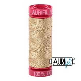 Aurifil Mako 12wt 55yd Very Light Brass