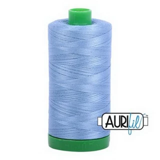 Aurifil Cotton Mako Thread 40wt 1000m Box of 6 LIGHT DELFT BLUE