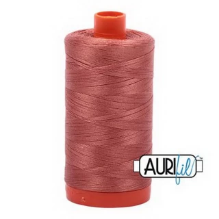 Aurifil Cotton Mako Thread 50wt 1300m Box of 6 CINNABAR