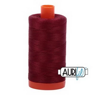 Aurifil Cotton Mako Thread 50wt 1300m Box of 6 DK CARMINE RED