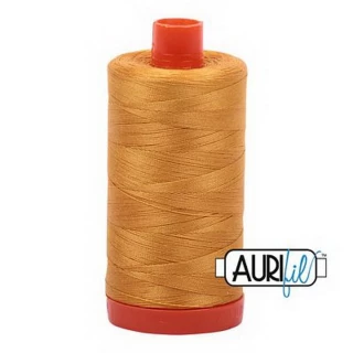 Aurifil Cotton Mako Thread 50wt 1300m Box of 6 ORANGE MUSTARD