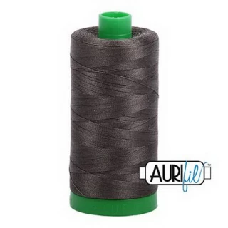 Aurifil Cotton Mako Thread 40wt 1000m 6ct ASPHALT