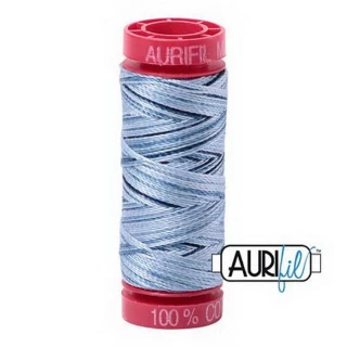 Aurifil Mako 12wt Var 55yd Stonewash Blues