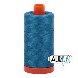 Cotton Mako Thread 50wt 1300m 6ct MEDIUM TEAL BOX06