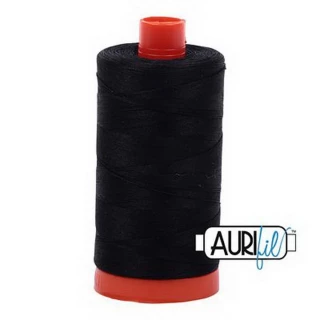 Cotton Mako Thread 50wt 1300m 6ct BLACK BOX06