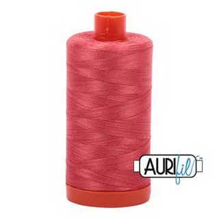 Cotton Mako Thread 50wt 1300m 6ct MEDIUM RED BOX06