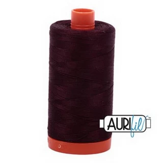 Cotton Mako Thread 50wt 1300m 6ct VERY DARK BROWN BOX06