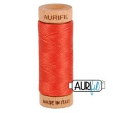 Cotton Mako Thread 80wt 280m DARK RED ORANGE