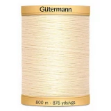 Gutermann Cotton 50 800m 876yd Solid - Egg White (Box of 3)