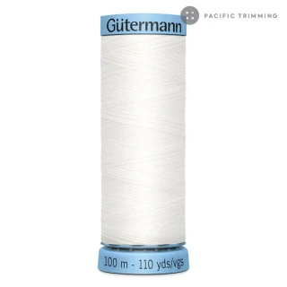 Gutermann Pure Silk Thrd 100m -  White (Box of 3)