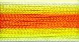 V55 - Floriani Variegated Embroidery Thread, Yellow Orange Stripe, 1,100yd spool