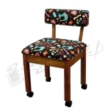 Arrow Sewing Chair Notions fabric on Oak 7000B