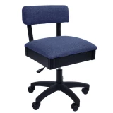 H8130 Arrow Adjustable Height Hydraulic Sewing and Craft Chair - Duchess Blue