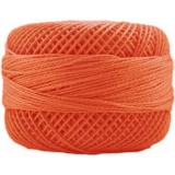 Perle Cotton Sz8 10gm 10ct TANGERINE BOX10