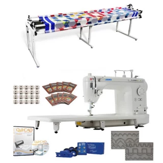 Juki TL-2000Qi Long Arm, Grace Continuum II 8ft Quilting Frame, Stitch Regulator & More