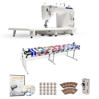 Juki TL-2010Q Long Arm, Grace 8ft Continuum II Quilting Frame, Speed Control & QuiltCAD